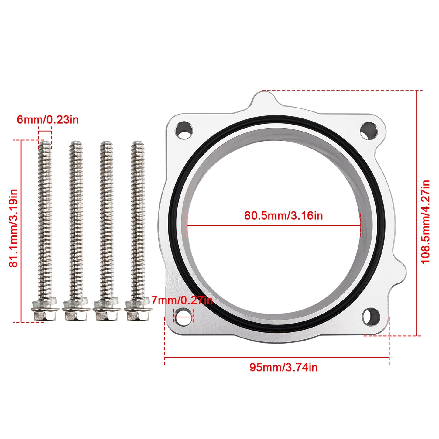 2009-2018 Dodge RAM 1500 2500 3500 5.7l v8 Throttle Body Spacer
