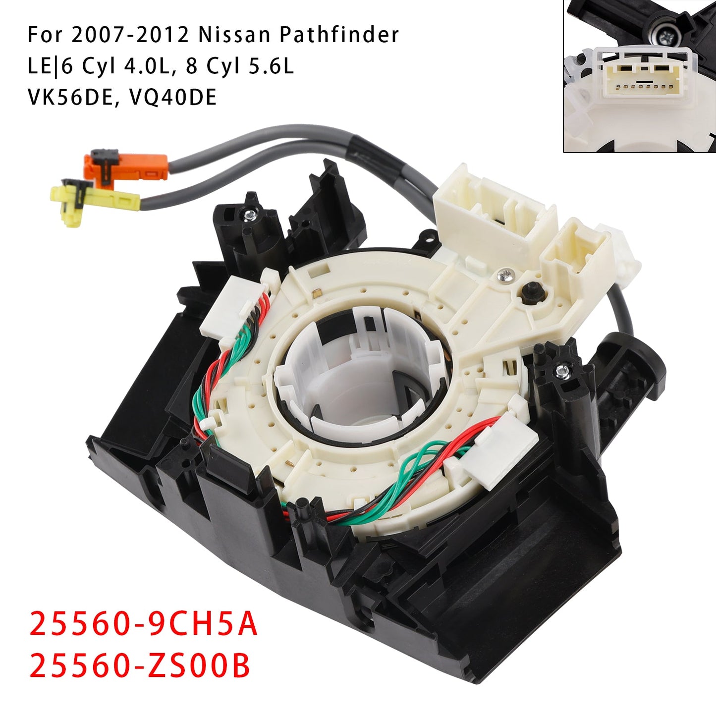 Nissan Maxima Pathfinder Armada Infiniti QX56 2004-2015 Clock Spring With Heated 5560-9CH5A 25560-ZS00B