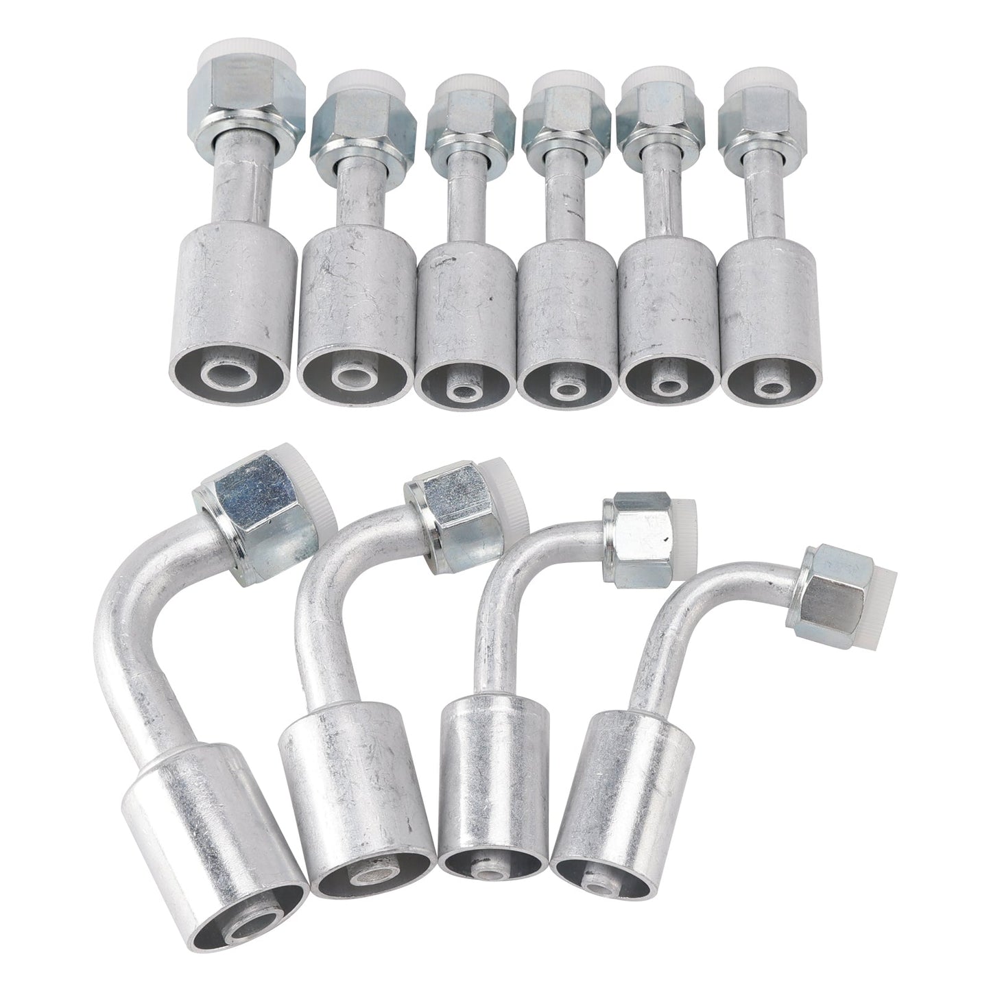 Custom Air Conditioning Lines 42810100 A/C Hose & Fitting Kit  Includes AN6/AN8/AN10 Hoses, Straight & 90Degree Fittings O-Rings, Band Clamps & Grommets