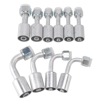 Custom Air Conditioning Lines 42810100 A/C Hose & Fitting Kit  Includes AN6/AN8/AN10 Hoses, Straight & 90Degree Fittings O-Rings, Band Clamps & Grommets