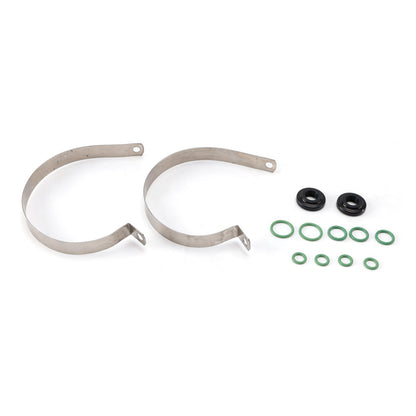 42810100 A/C Hose & Fitting Kit  Includes Band Clamps & Grommets For Custom Air Conditioning Lines, Straight & 90Degree Fittings O-Rings,AN6/AN8/AN10 Hoses