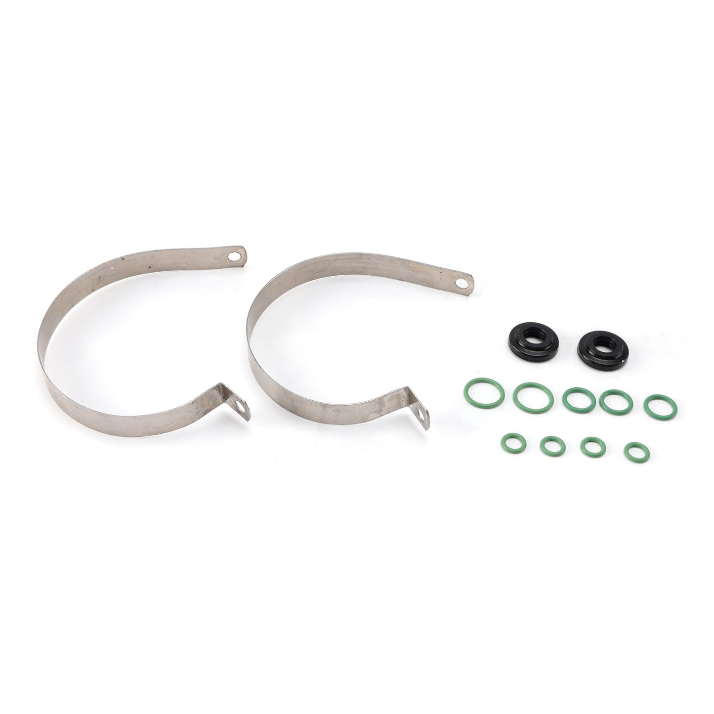 Custom Air Conditioning Lines 42810100 A/C Hose & Fitting Kit  Includes AN6/AN8/AN10 Hoses, Straight & 90Degree Fittings O-Rings, Band Clamps & Grommets