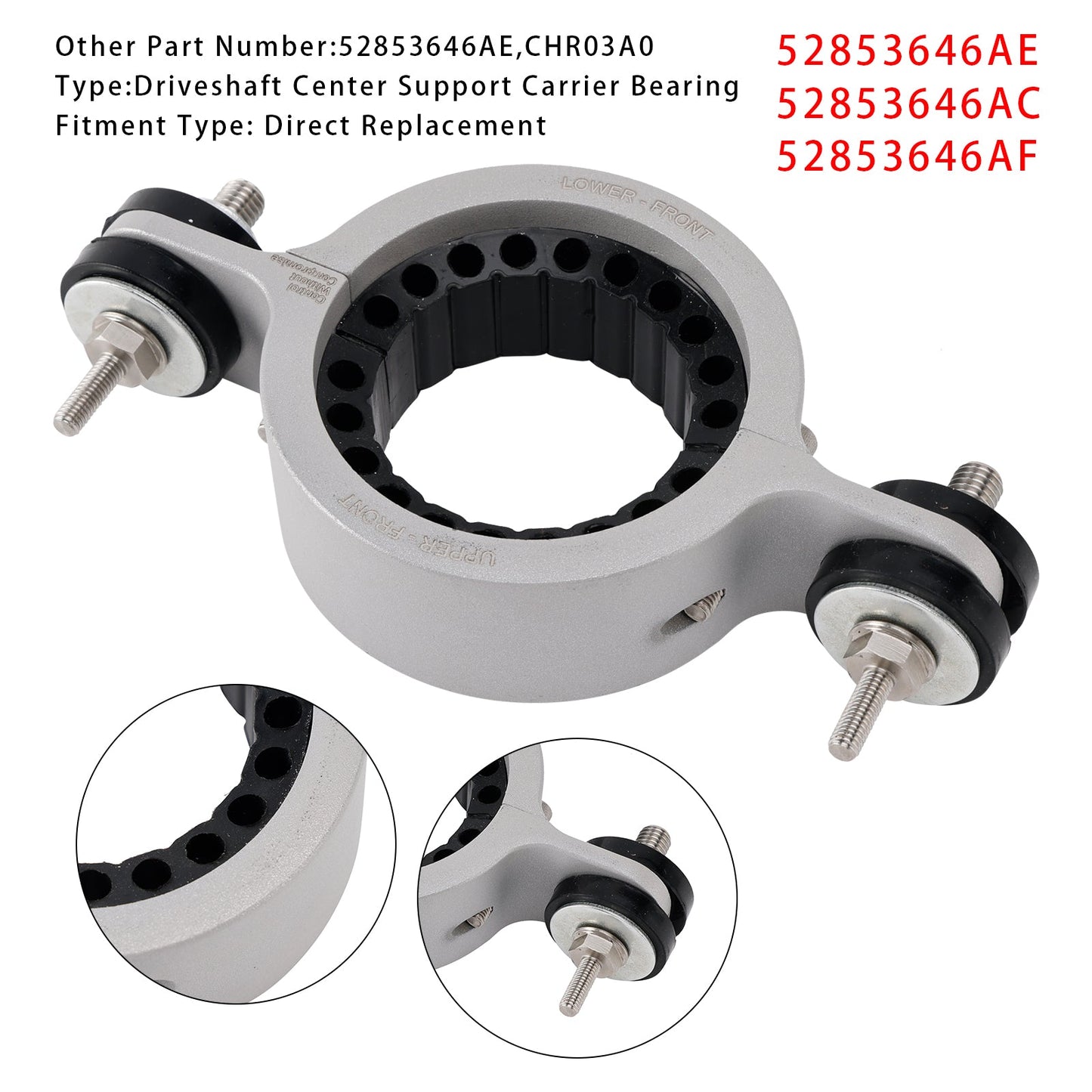 2011-2023 Dodge WD Durango 3rd gen 52853646AE 52853646AC 52853646AF Driveshaft Center Support Carrier Bearing