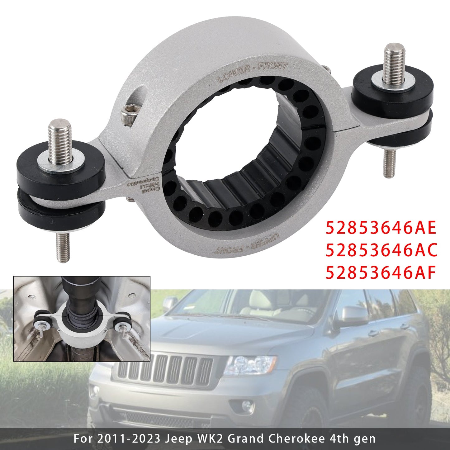 2011-2023 Jeep WK2 Grand Cherokee 4th gen 52853646AE 52853646AC 52853646AF Driveshaft Center Support Carrier Bearing