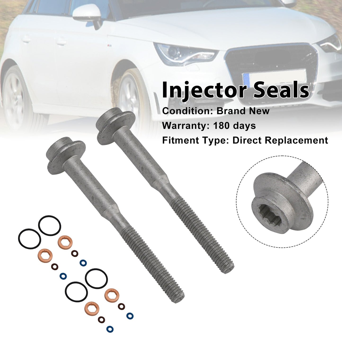 56675020 5WS40539 Fuel Injector Ring Washer Seal Bolt 03L130277B Fit VW Caddy 1.6TDI A2C59513554