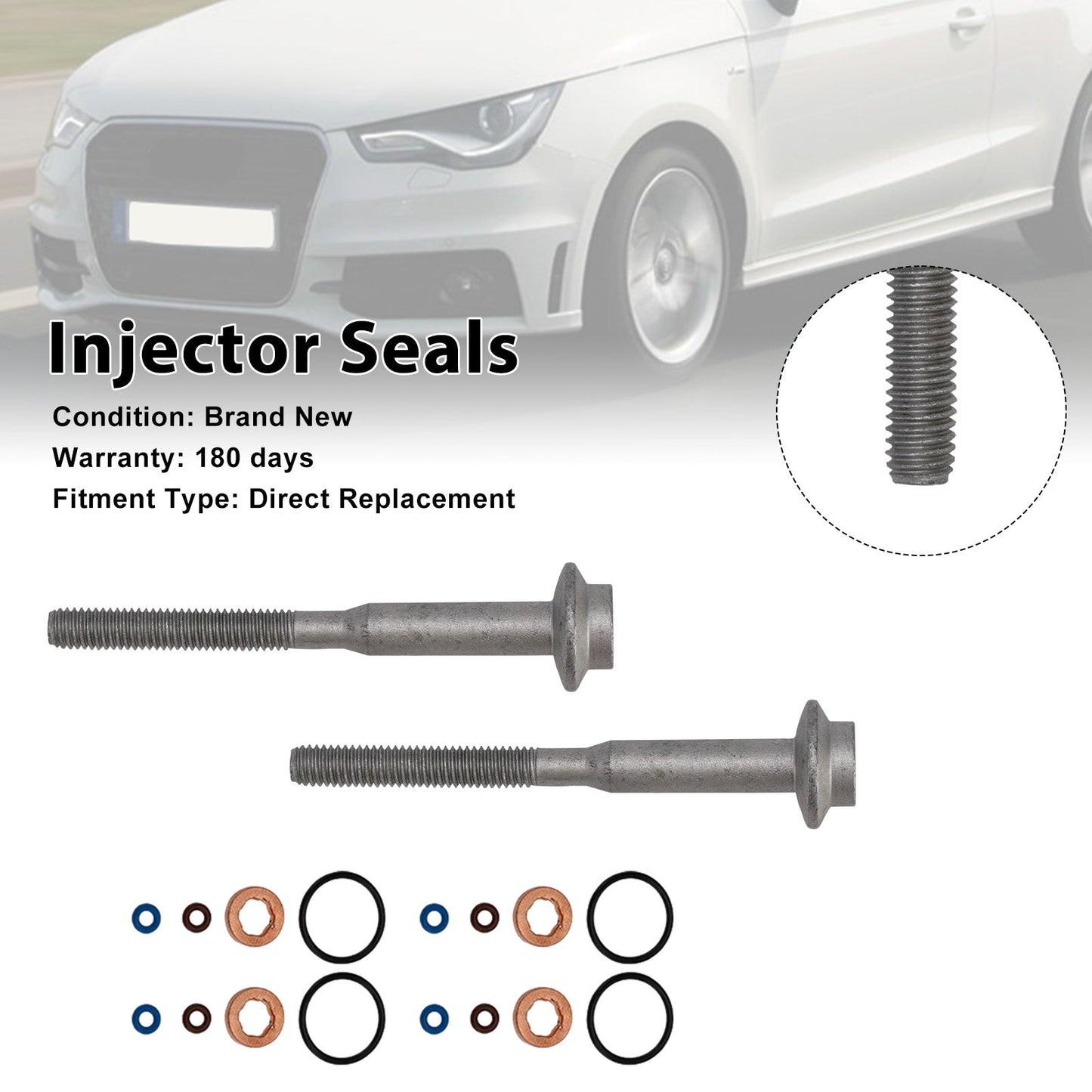 56675020 5WS40539 Fuel Injector Ring Washer Seal Bolt 03L130277B Fit VW Caddy 1.6TDI A2C59513554
