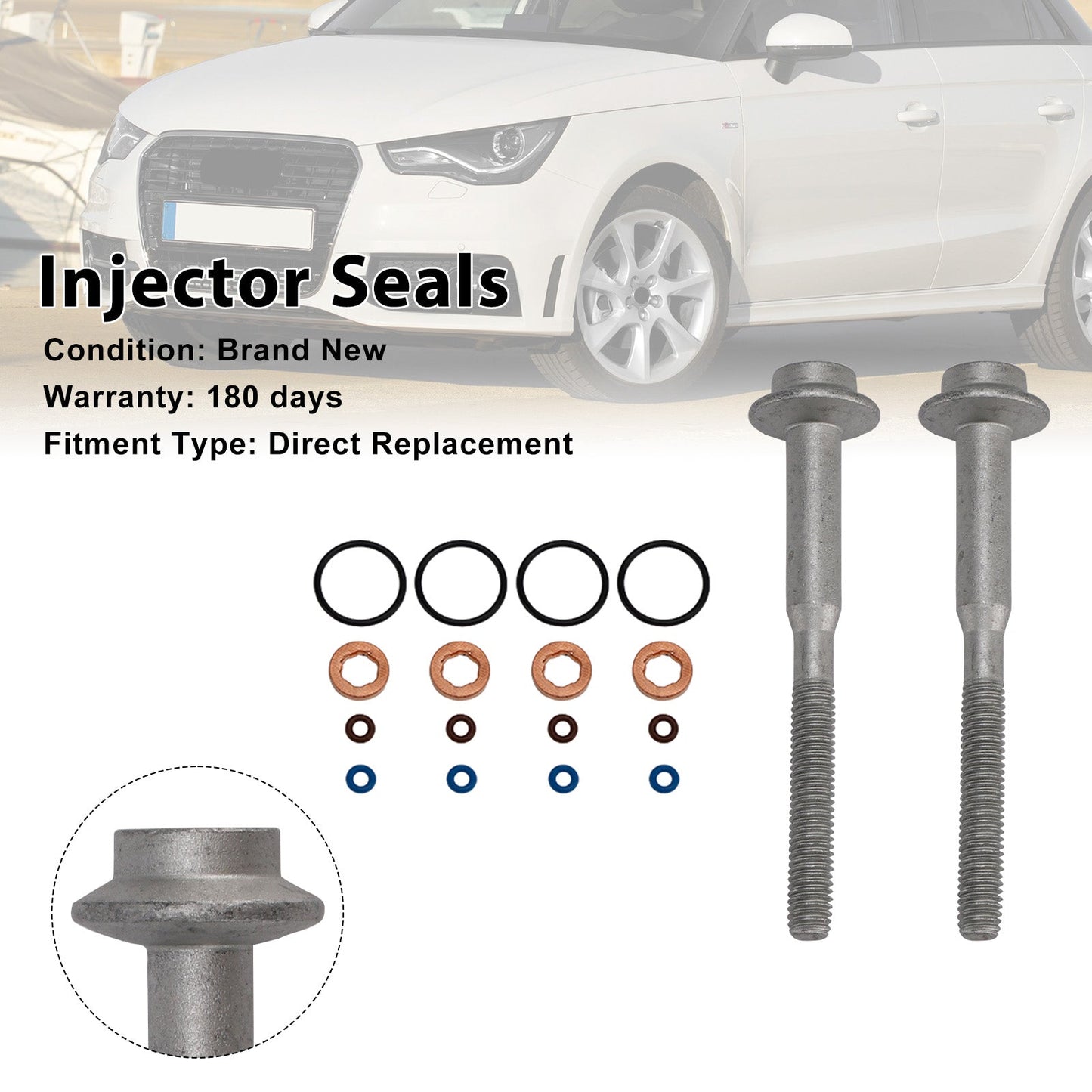 56675020 5WS40539 Fuel Injector Ring Washer Seal Bolt 03L130277B Fit VW Caddy 1.6TDI A2C59513554