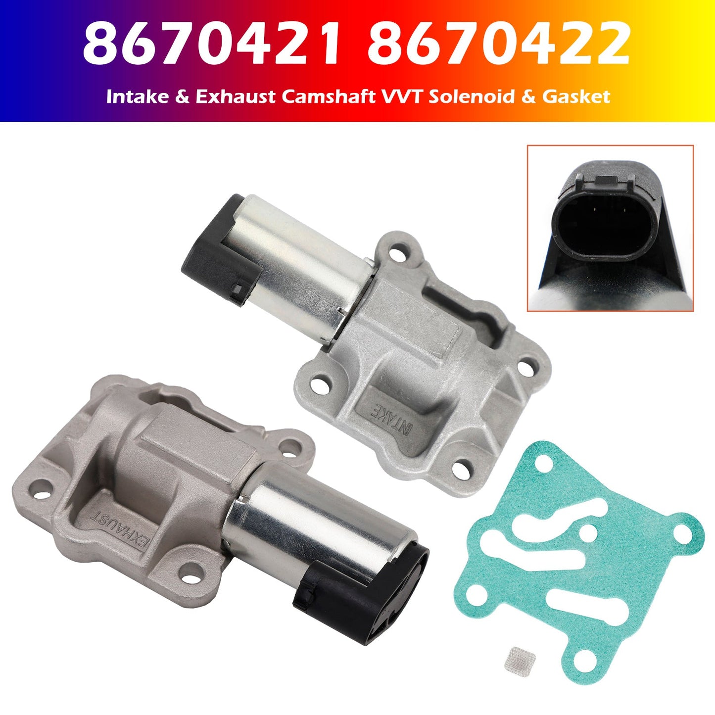 1999-2008 Volvo V70- 8670422 Intake & Exhaust Camshaft VVT Solenoid & Gasket