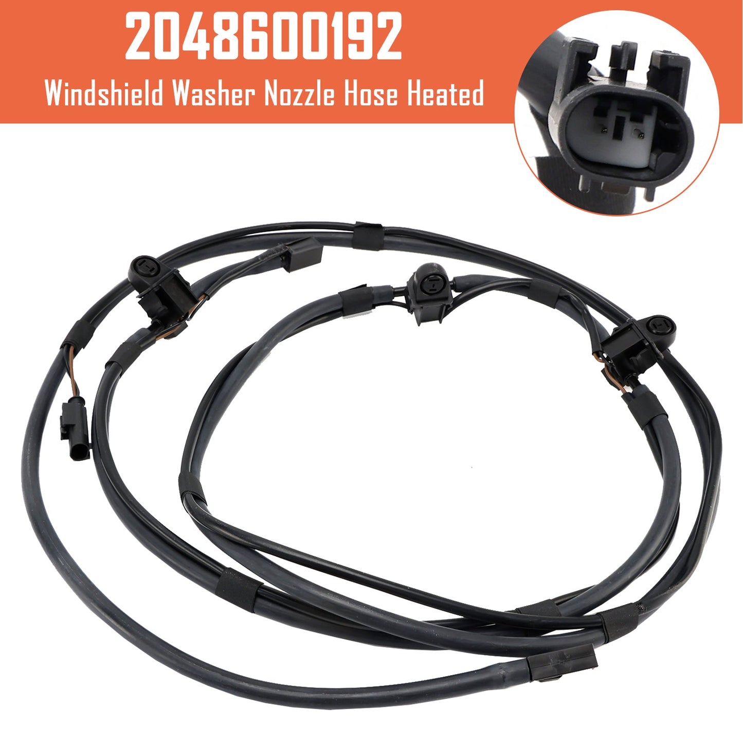 2008- Mercedes-Benz C-Class W204 2048600192 Windshield Washer Nozzle Hose Heated