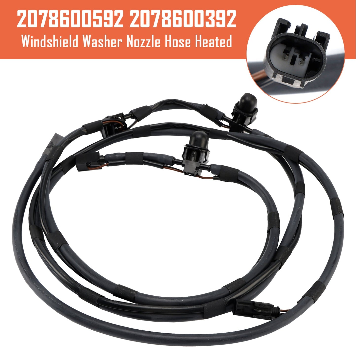 2078600592 Mercedes-Benz E-Class Windshield Washer Nozzle Hose Heated