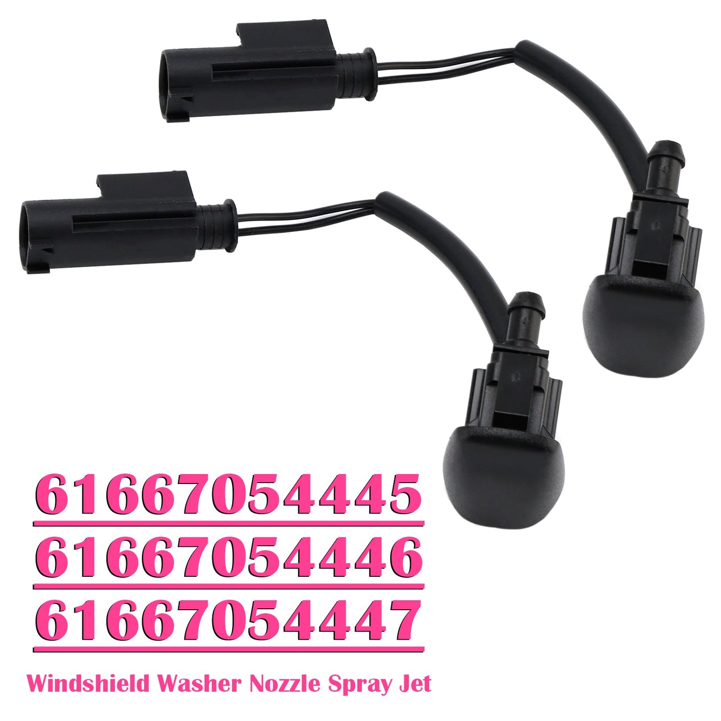 BMW E63 E64 645Ci 650i 61667054445 2pcs Windshield Washer Nozzles Spray Jet