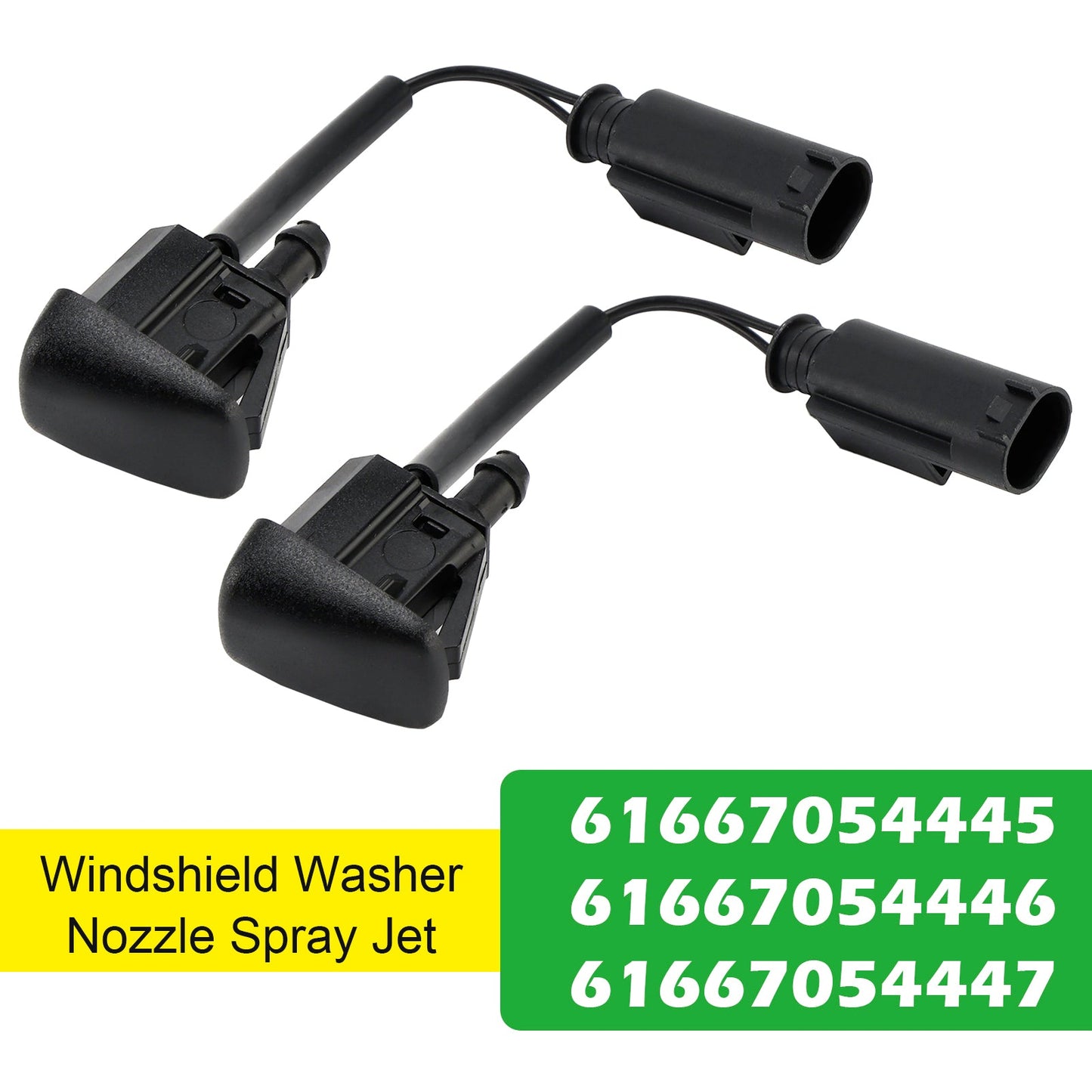 61667054445 BMW E63 E64 645Ci 650i 2pcs Windshield Washer Nozzles Spray Jet
