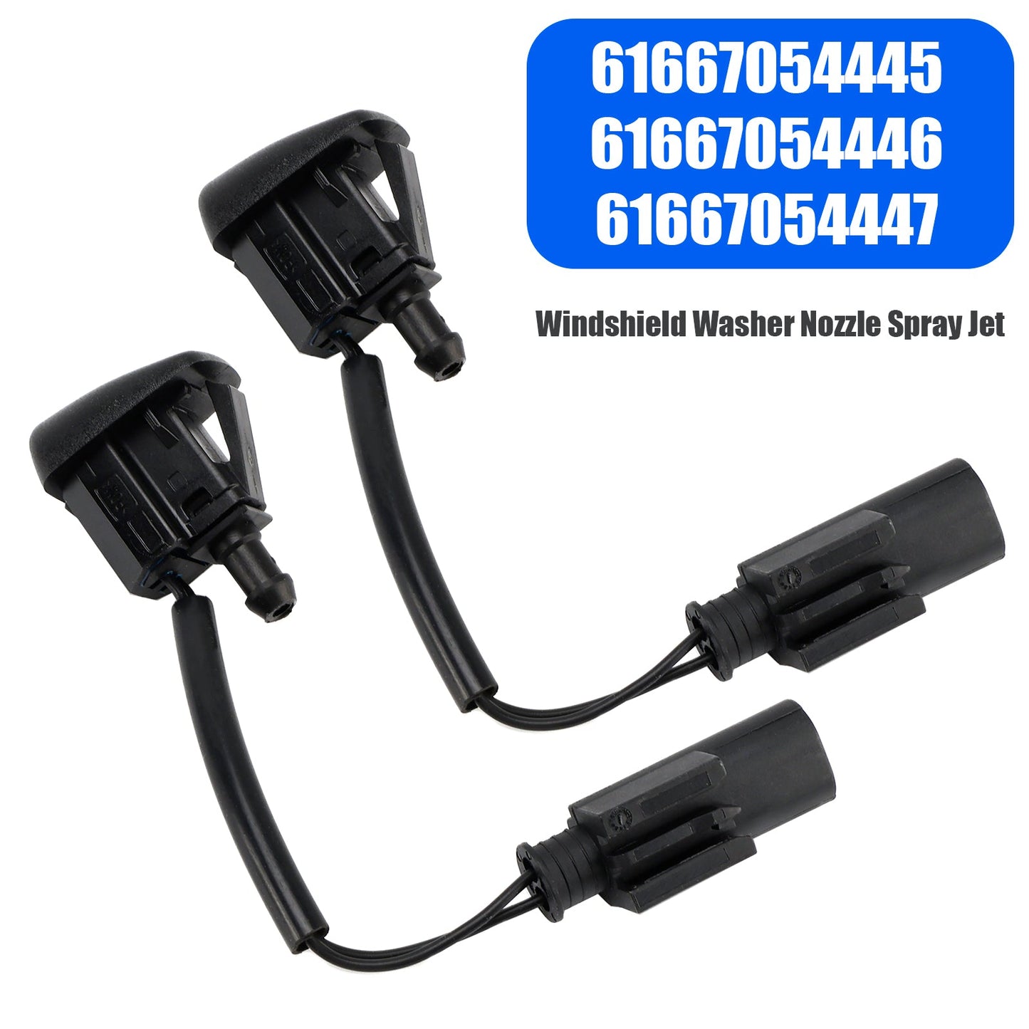 61667054445 BMW E63 E64 645Ci 650i 2pcs Windshield Washer Nozzles Spray Jet