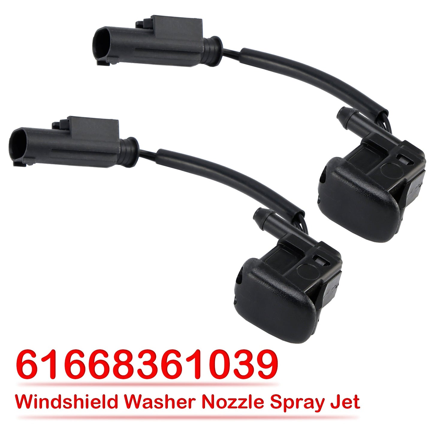 1996-2003 BMW 5 E39 525i 528i 530i 540i M5 61668361039 2pcs Windshield Washer Nozzles Spray Jet