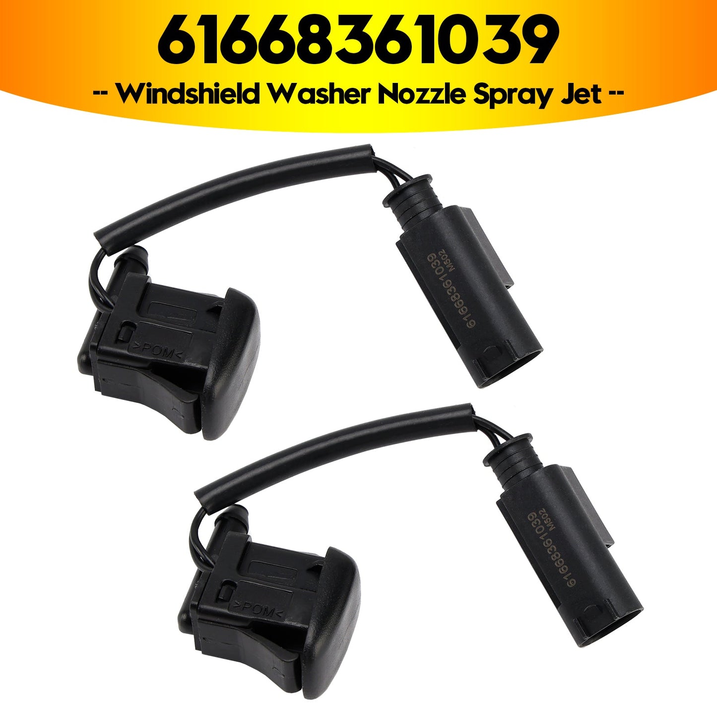 1996-2003 BMW 5 E39 525i 528i 530i 540i M5 61668361039 2pcs Windshield Washer Nozzles Spray Jet