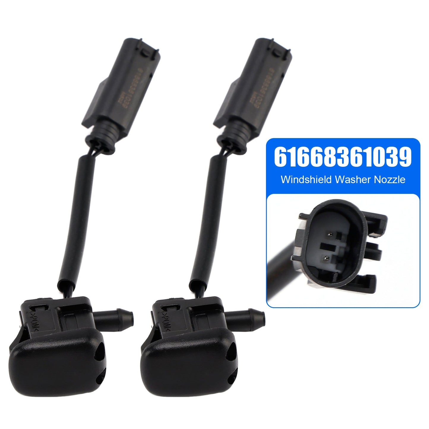 1996-2003 BMW 5 E39 525i 528i 530i 540i M5 61668361039 2pcs Windshield Washer Nozzles Spray Jet