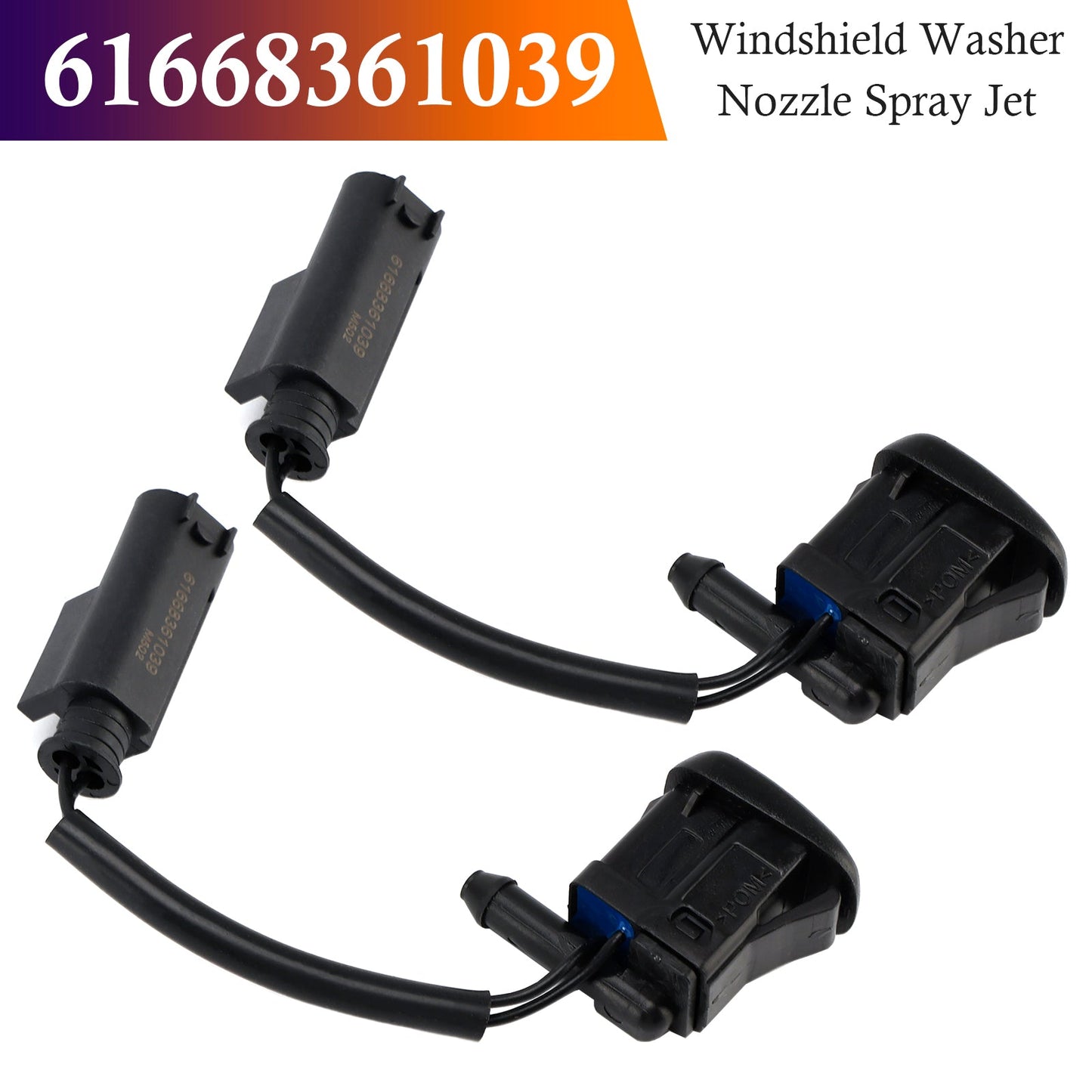 1996-2003 BMW 5 E39 525i 528i 530i 540i M5 61668361039 2pcs Windshield Washer Nozzles Spray Jet
