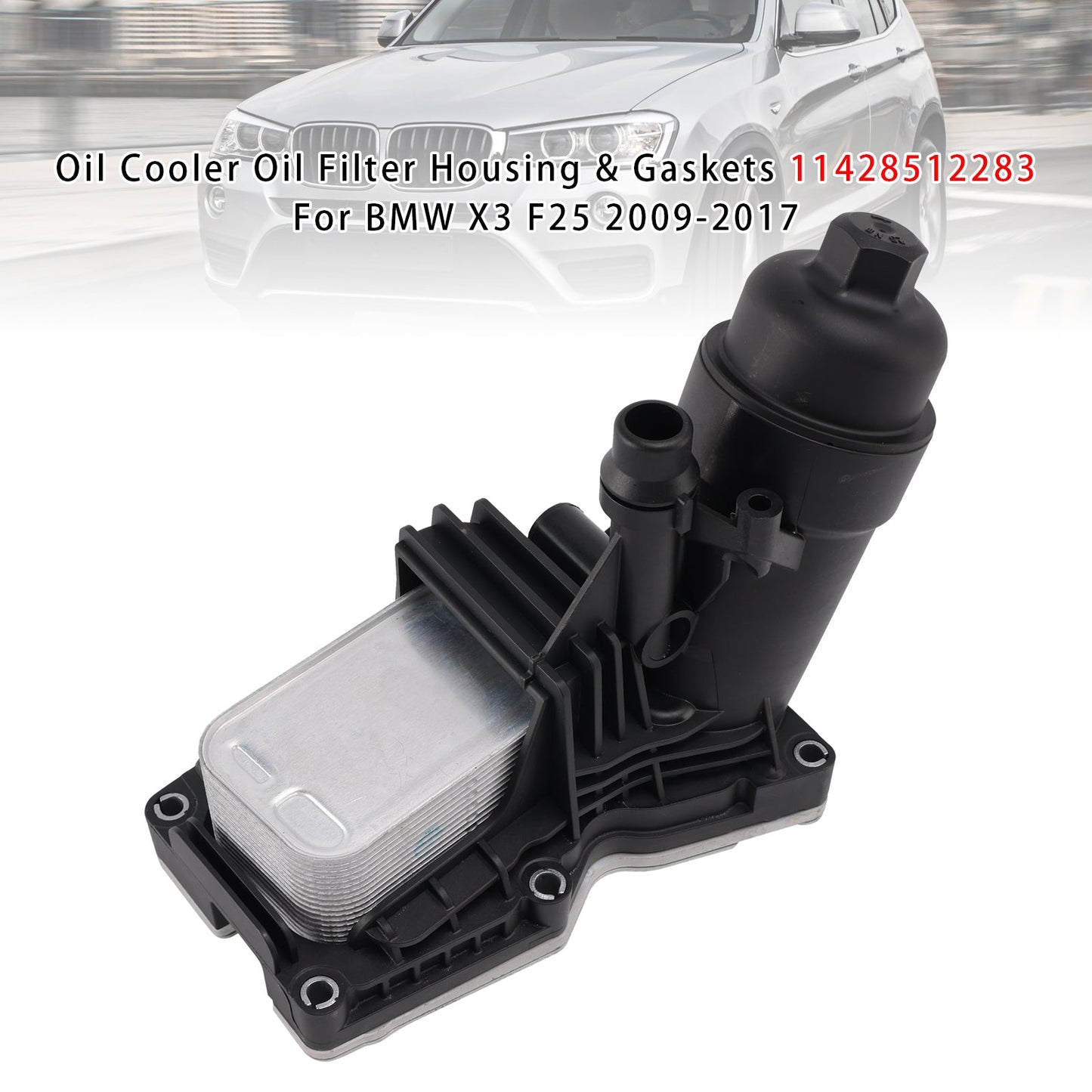 2009-2017 BMW X3 F25 11428512283 Oil Cooler Oil Filter Housing & Gaskets