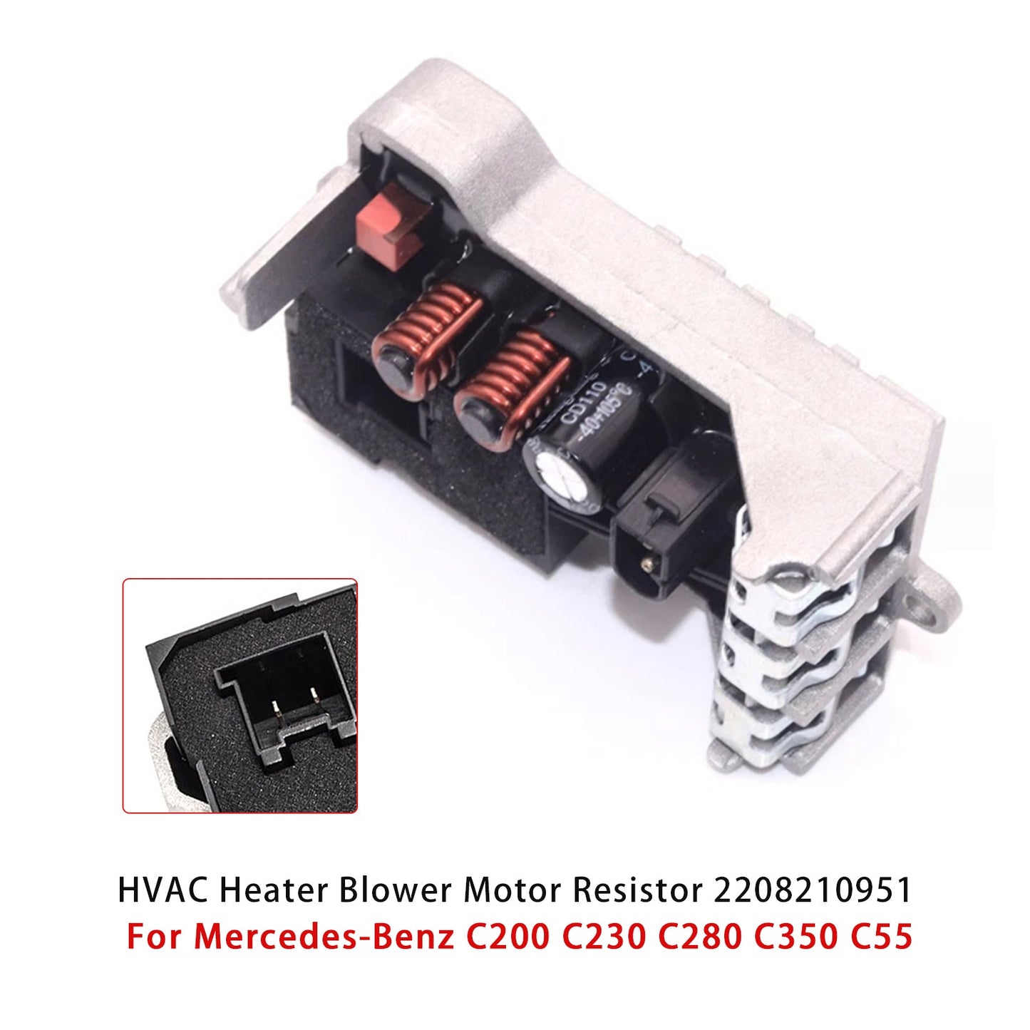 2005-2006 MERCEDES-BENZ CL65 AMG 2208210951 HVAC Heater Blower Motor Resistor