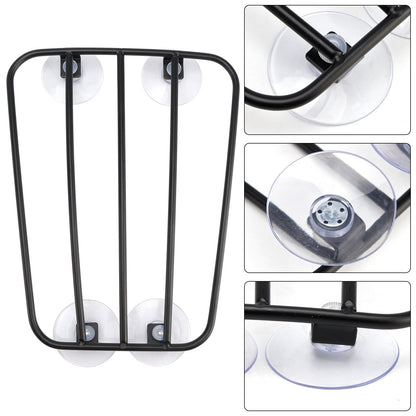 Classic Style Motorcycle Black Universal Parcel Tank Rack Carrier w/Suction Cups