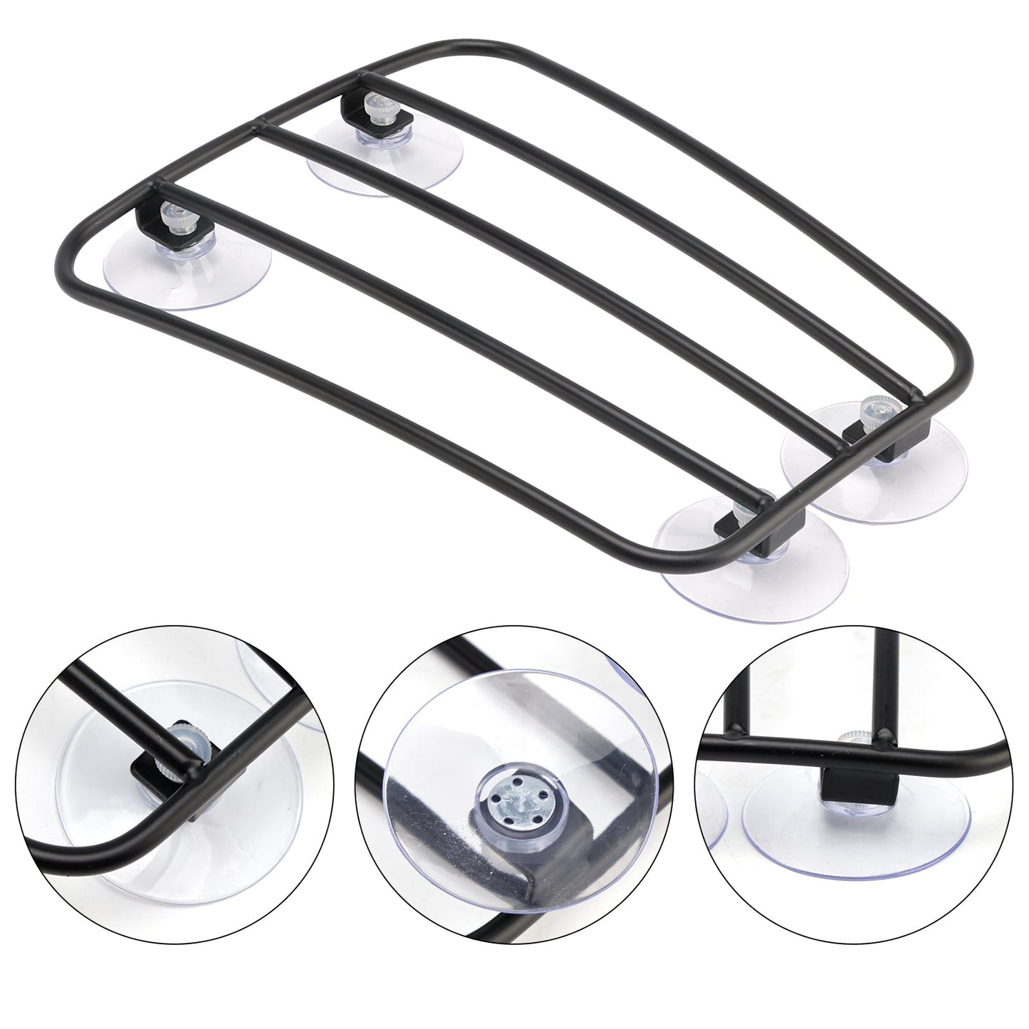1995-2004 Thunderbird 900 Sport Motorcycle Fuel Tank Luggage Rack with 4 Suction Cups- Universal