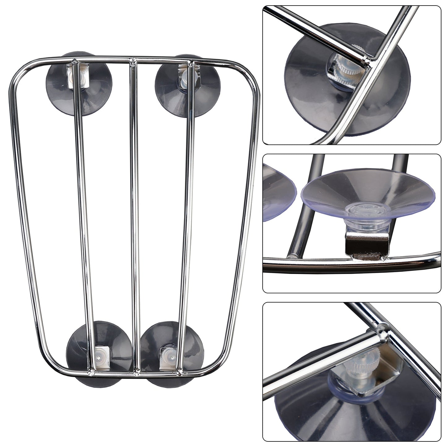 2001-2016 Bonneville Tank Rack Polished Carrier w/Suction Cups