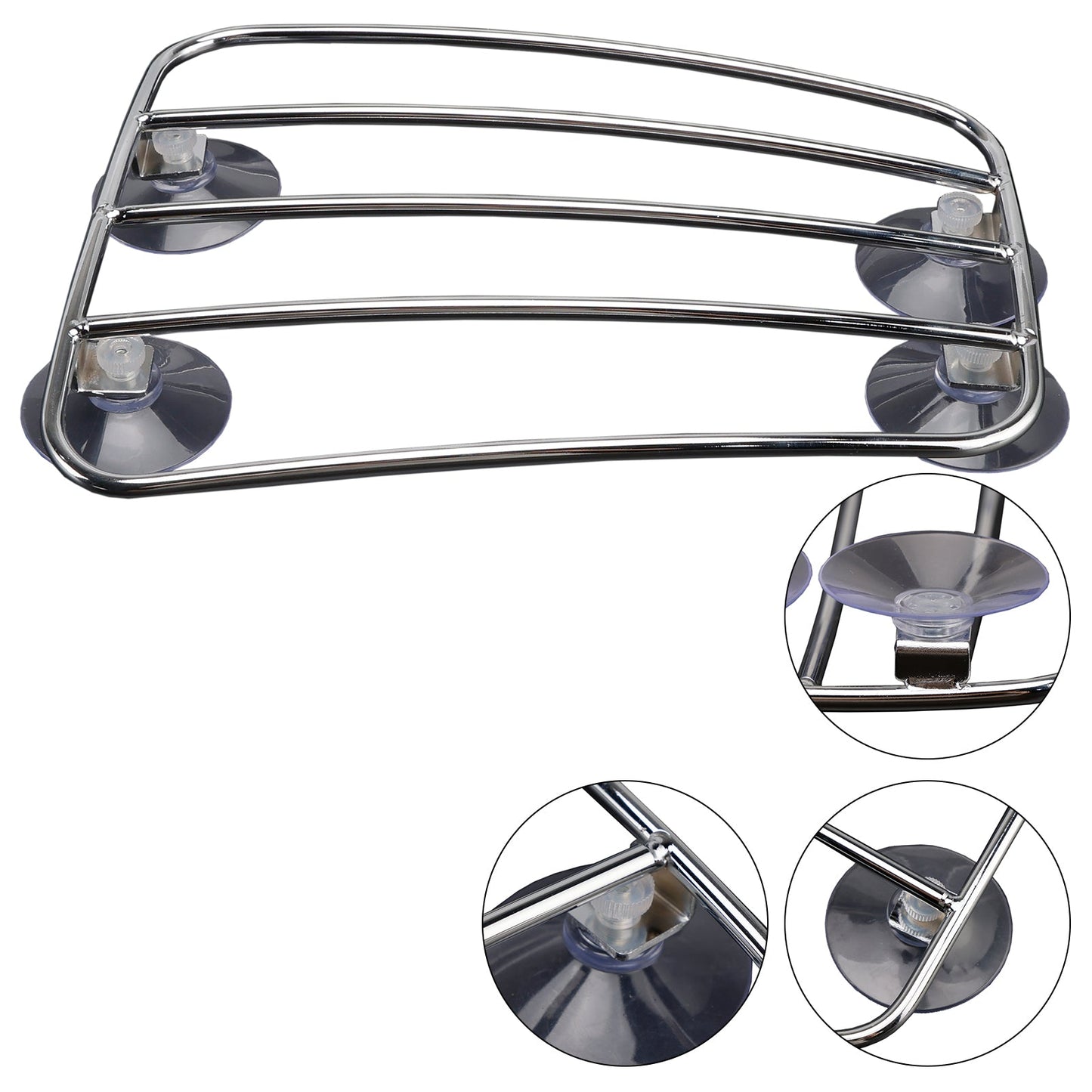 2017-Bonneville T100 Tank Rack Polished Carrier w/Suction Cups