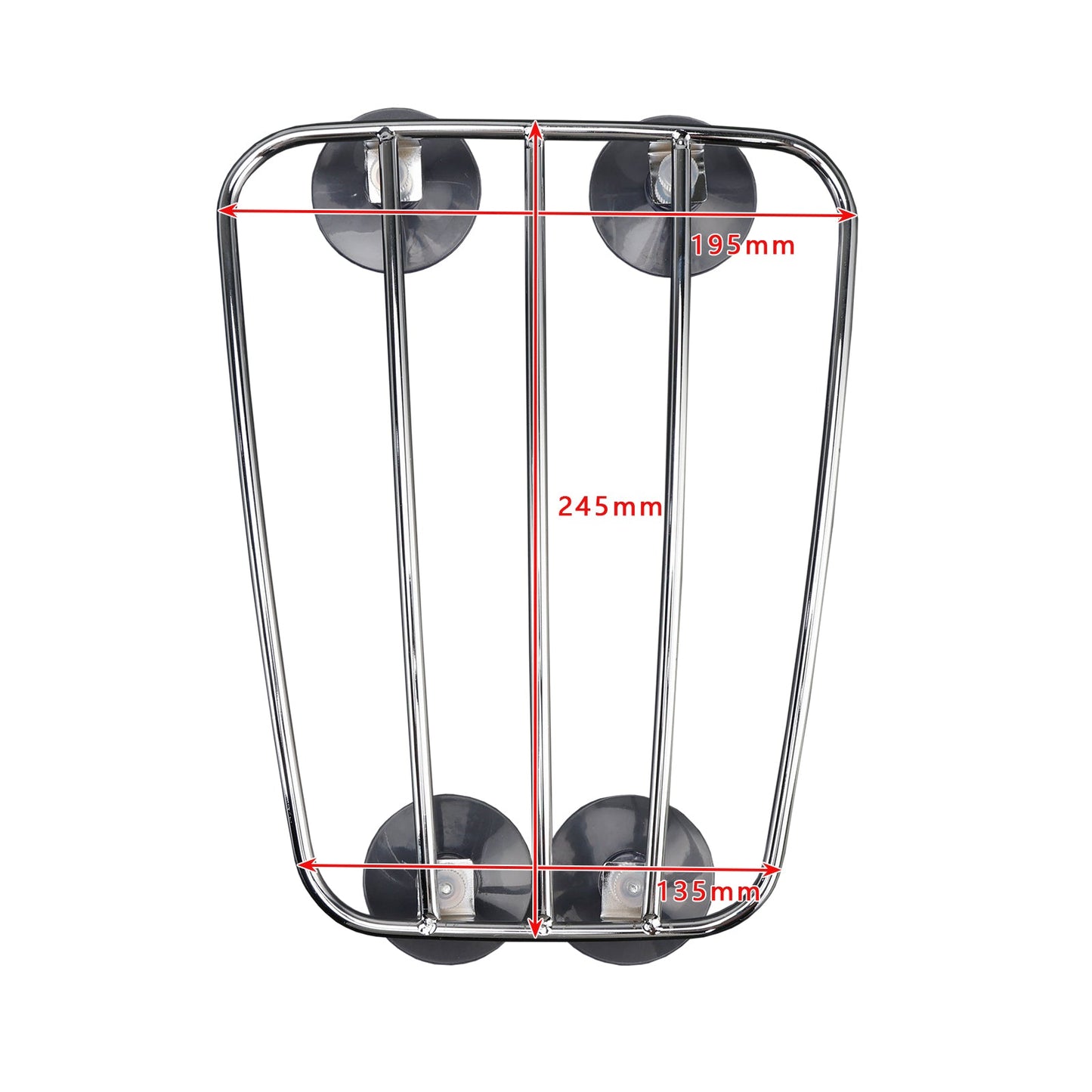 2017-2022 Street Scrambler Tank Rack Polished Carrier w/Suction Cups