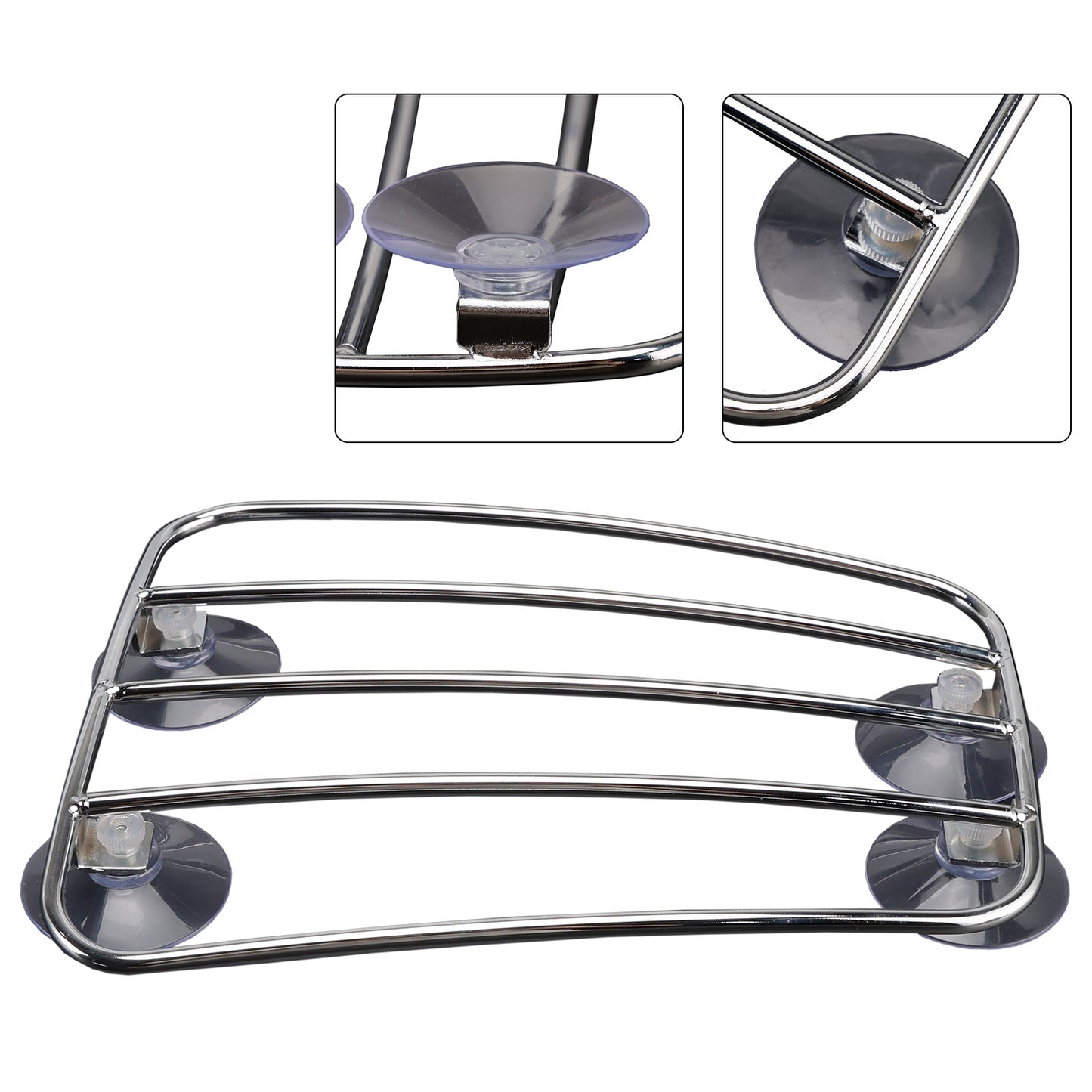 2017-Bonneville T100 Tank Rack Polished Carrier w/Suction Cups