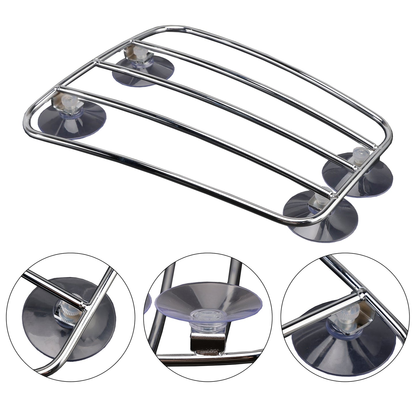 2017-Bonneville T100 Tank Rack Polished Carrier w/Suction Cups