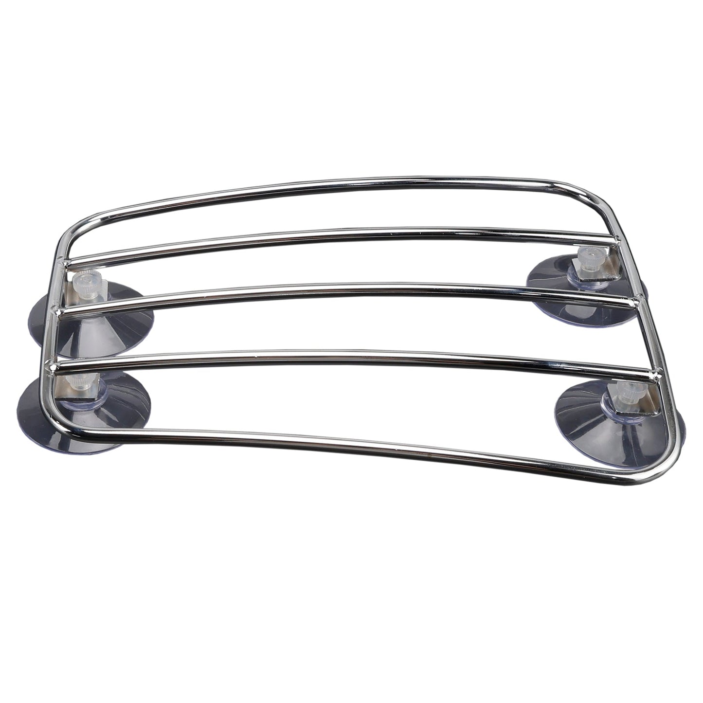 Universal Parcel Tank Rack Polished Carrier w/Suction Cups For Bobber Cafe Racer