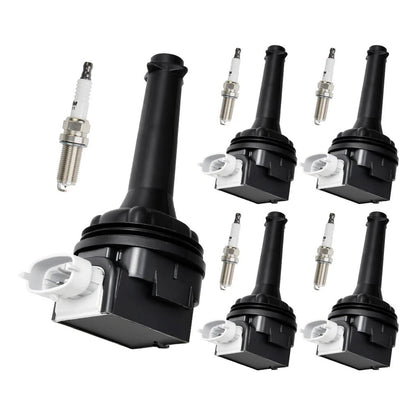 2010-2011 Volvo V50 T5 R-Design Wagon 4-Door UF517+ 5x Ignition Coil Pack Spark Plugs