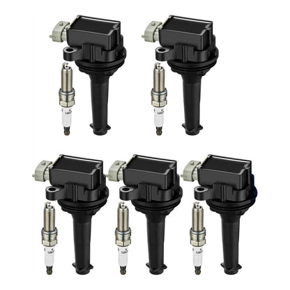 2012 Volvo S60 T6 R-Design Sedan 4-Door UF517+ 5x Ignition Coil Pack Spark Plugs