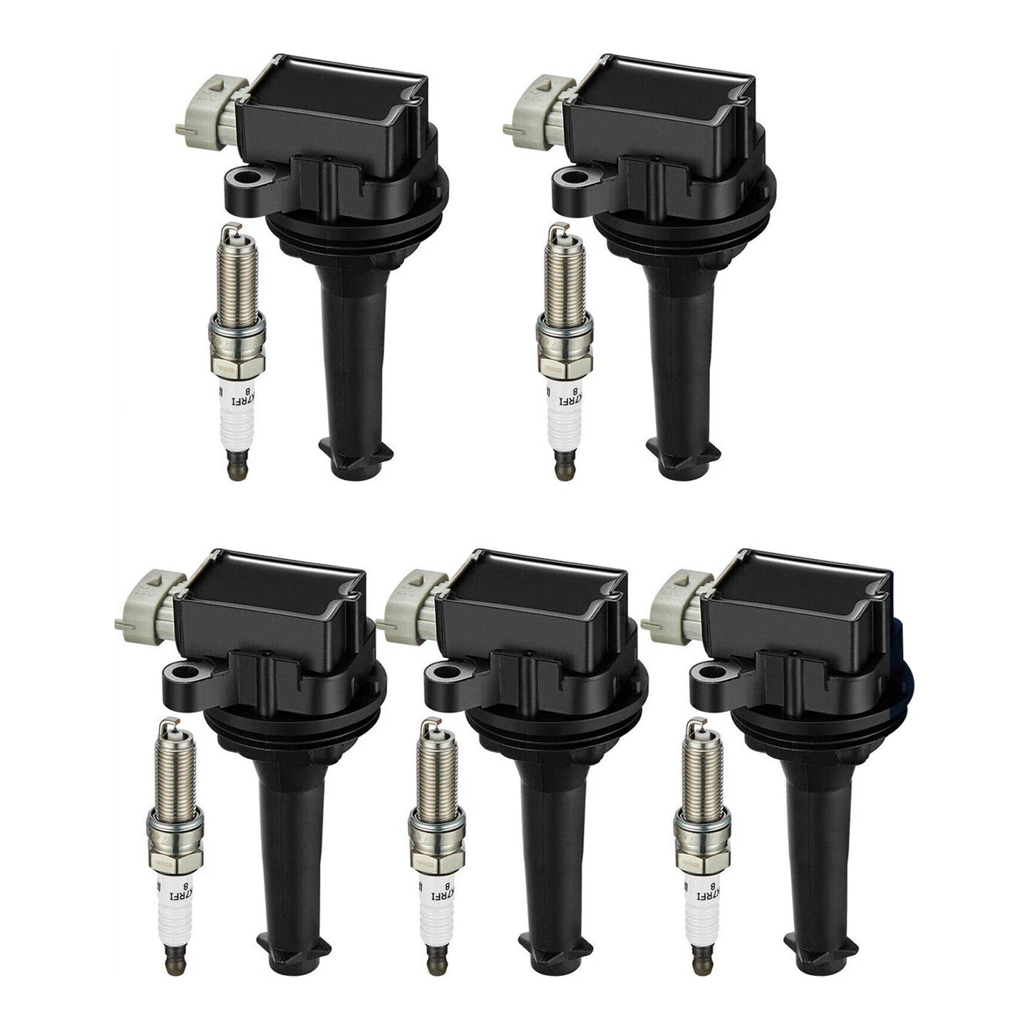 2012-2016 Volvo S60 2.5L L5 UF517+ 5x Ignition Coil Pack Spark Plugs