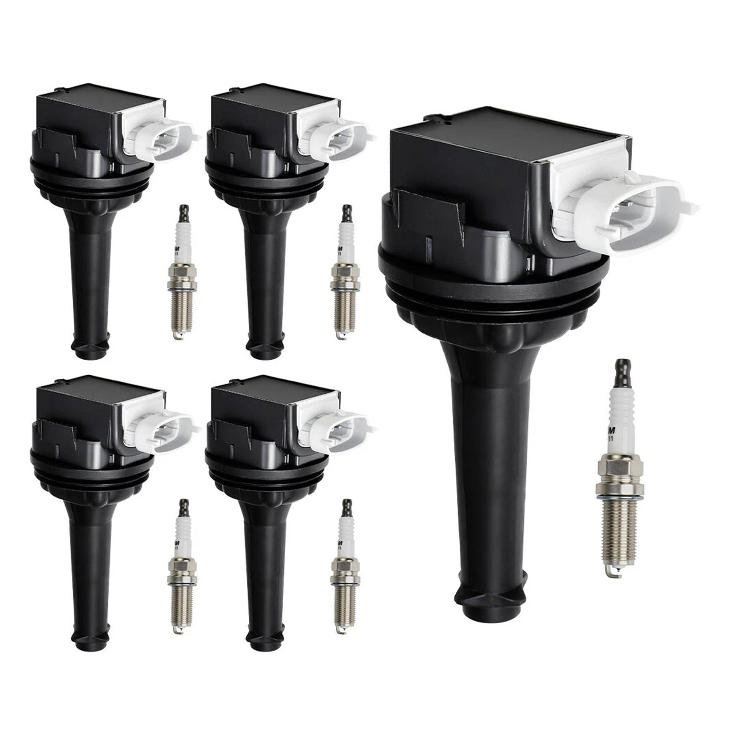 2006-2012 Volvo C70 T5 Convertible 2-Door UF517+ 5x Ignition Coil Pack Spark Plugs