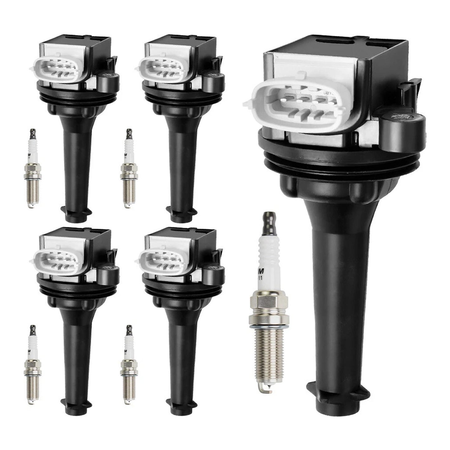 2007-2012 Volvo C30 T5 Hatchback 2-Door UF517+ 5x Ignition Coil Pack Spark Plugs