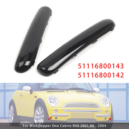 Mini One Cooper R50/R52/R53 2001-2004 Glossy Black 51116800143 Pair Front Bumper Trim Set