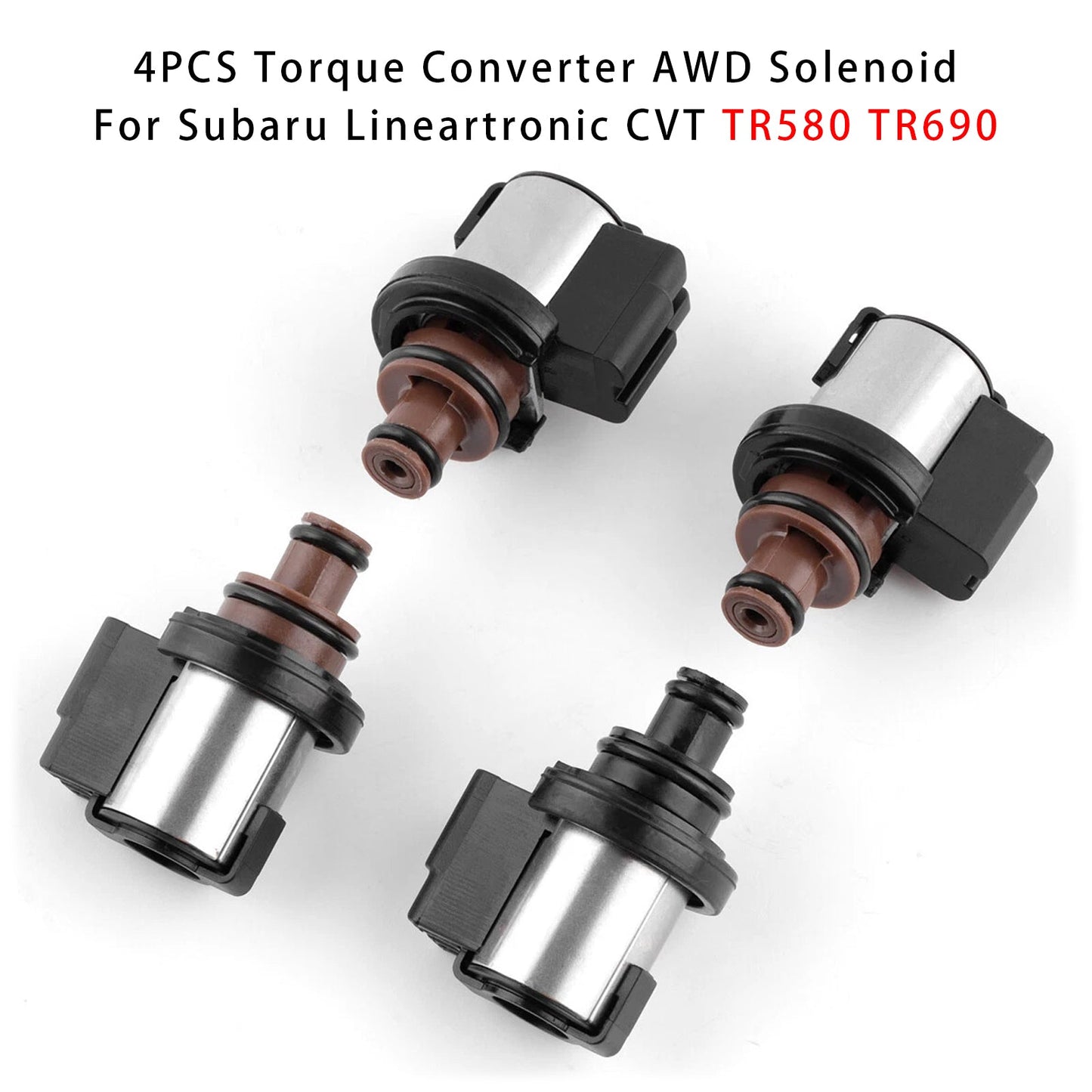 Subaru Lineartronic CVT TR580 TR690 31706AA030 4PCS Torque Converter AWD Solenoid