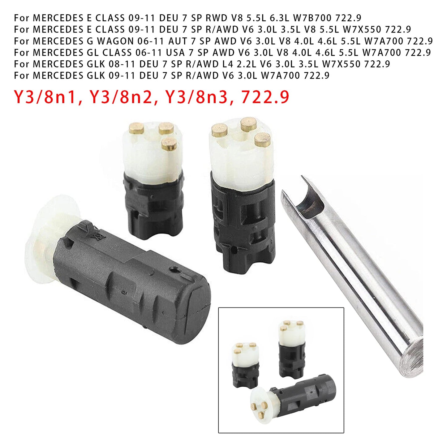 1. 00-11 MERCEDES CLASE A EGY DEU MYS ZAF VNM 7 SP R/AWD L4 2.2L V6 2.5L 3.0L 3.5L V8 6.3L W7A700 722.9 HJ-32729-SR3 Nuevo sensor de módulo de control