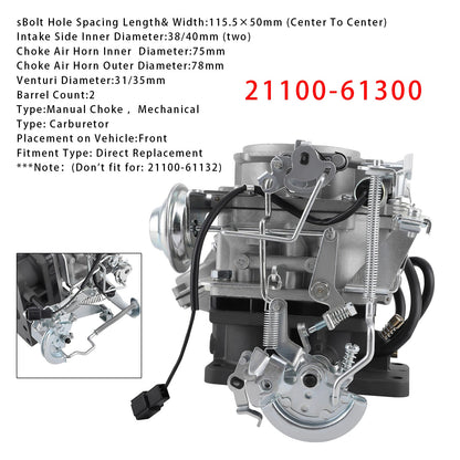 1984-1992 Toyota 3F Land Cruiser FJ62 FJ70 FJ73 21100-61300 Carburetor Carb