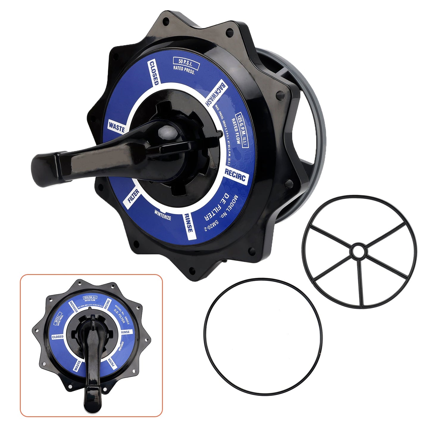 Zodiac Jandy Multiport Valve Replacement R0443900 2" Top Valve Assembly