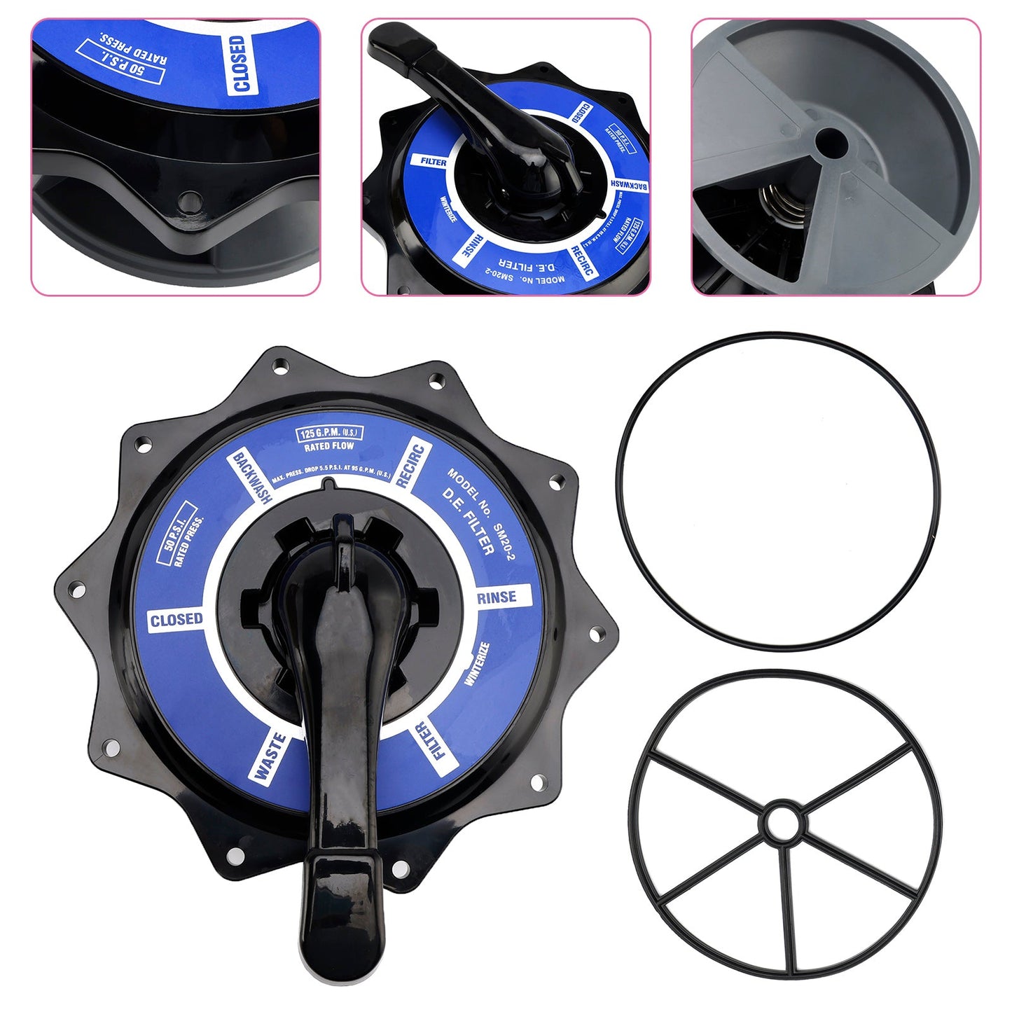 Zodiac Jandy Multiport Valve Replacement R0443900 2" Top Valve Assembly