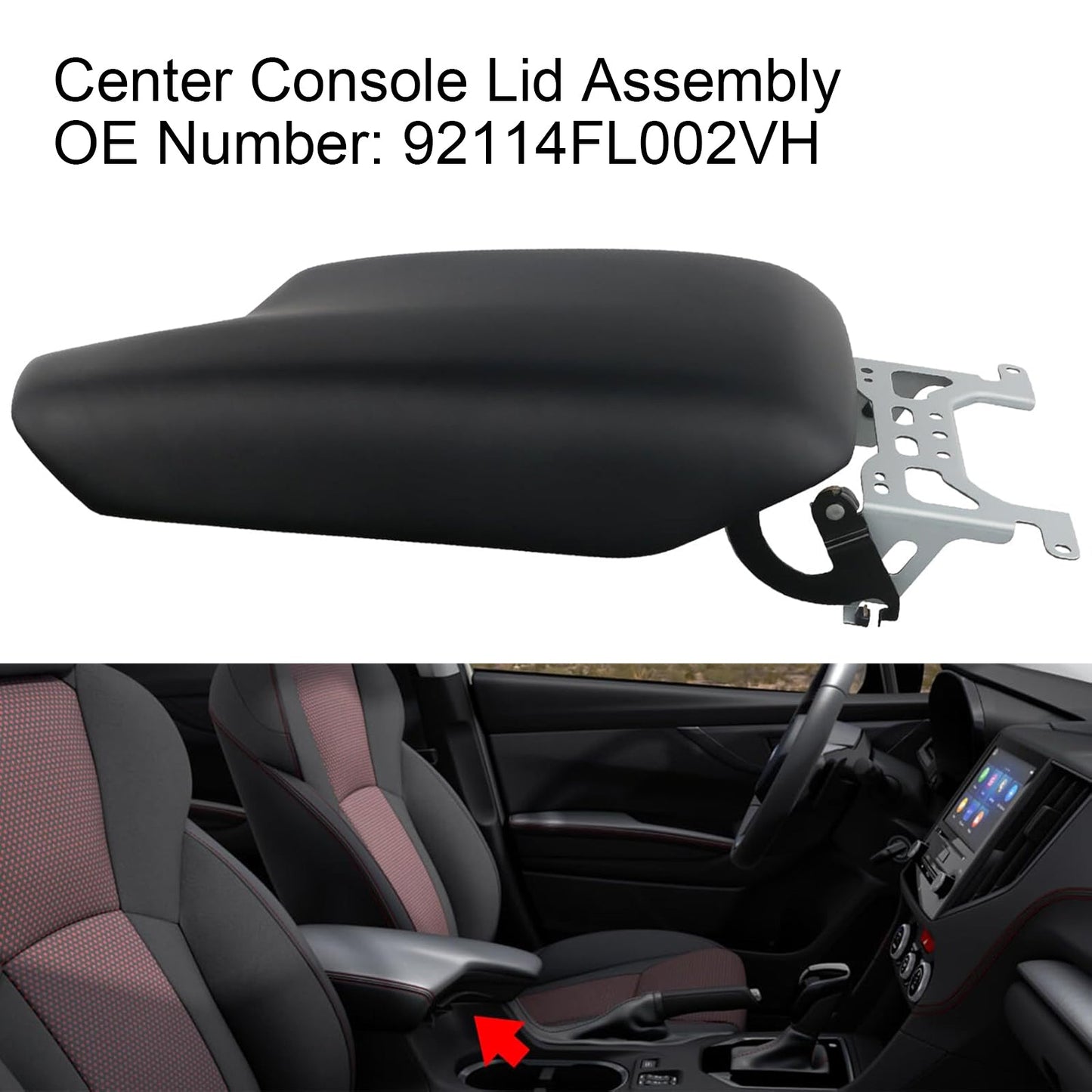 2017-2023 Subaru Crosstrek Impreza 92114FL002VH Center Console Lid Assembly