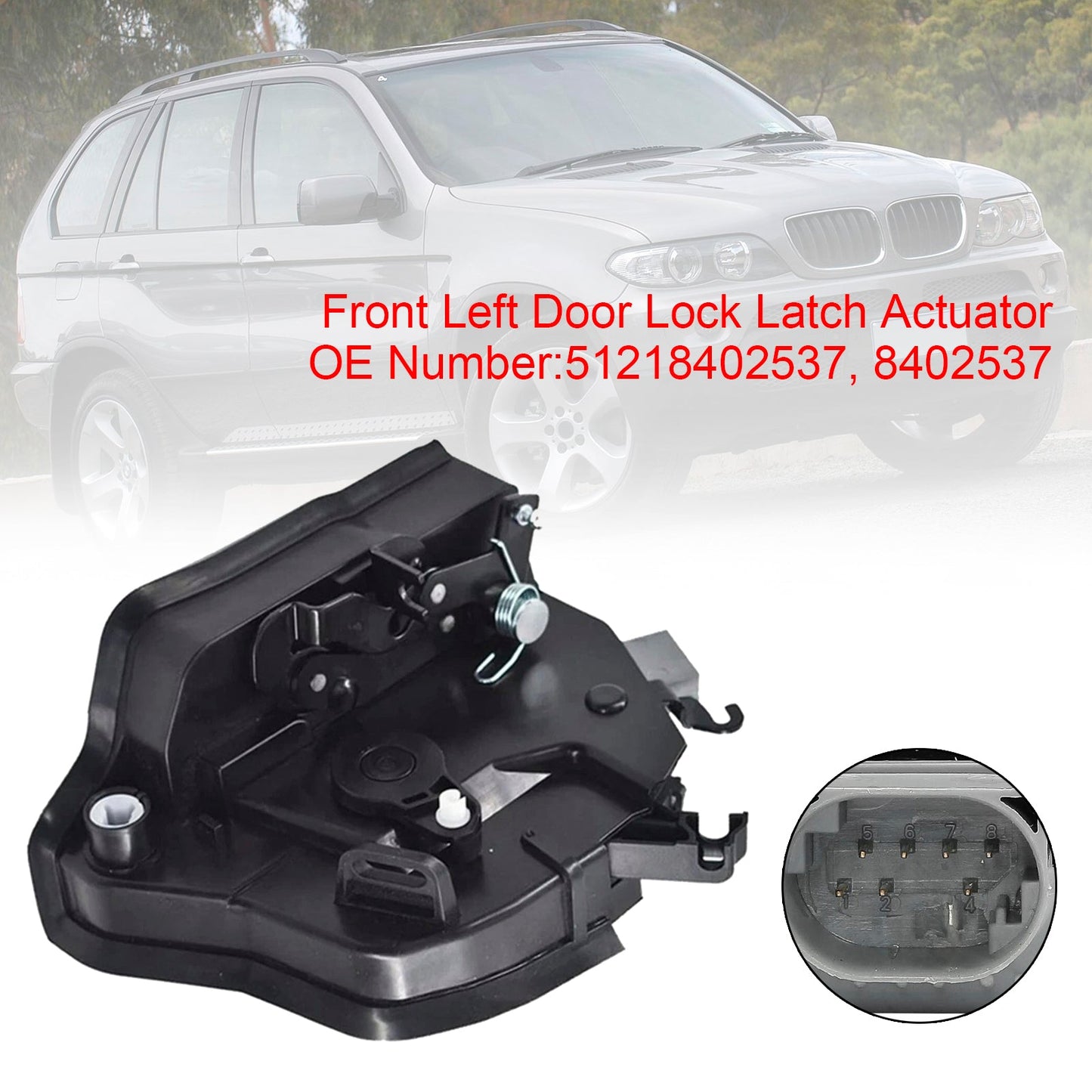 2000/01-2003/09 BMW X5 E53 4.4i 4398 ccm 210 KW 286 PS 51218402537 Front Left Door Lock Latch Catch Actuator