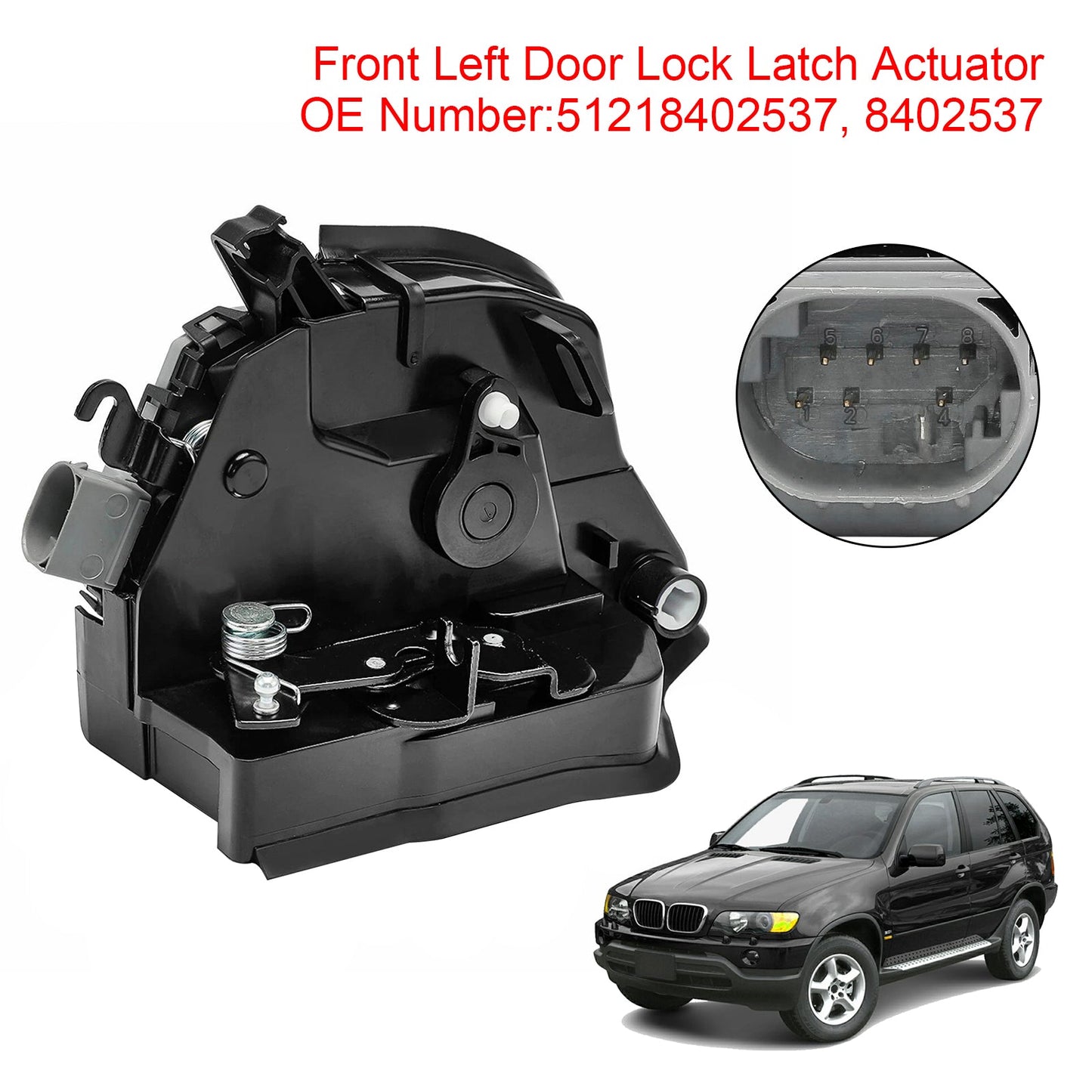 2003/10-2006/09 BMW X5 E53 3.0d 2993 ccm 160 KW 218 PS 51218402537 Front Left Door Lock Latch Catch Actuator