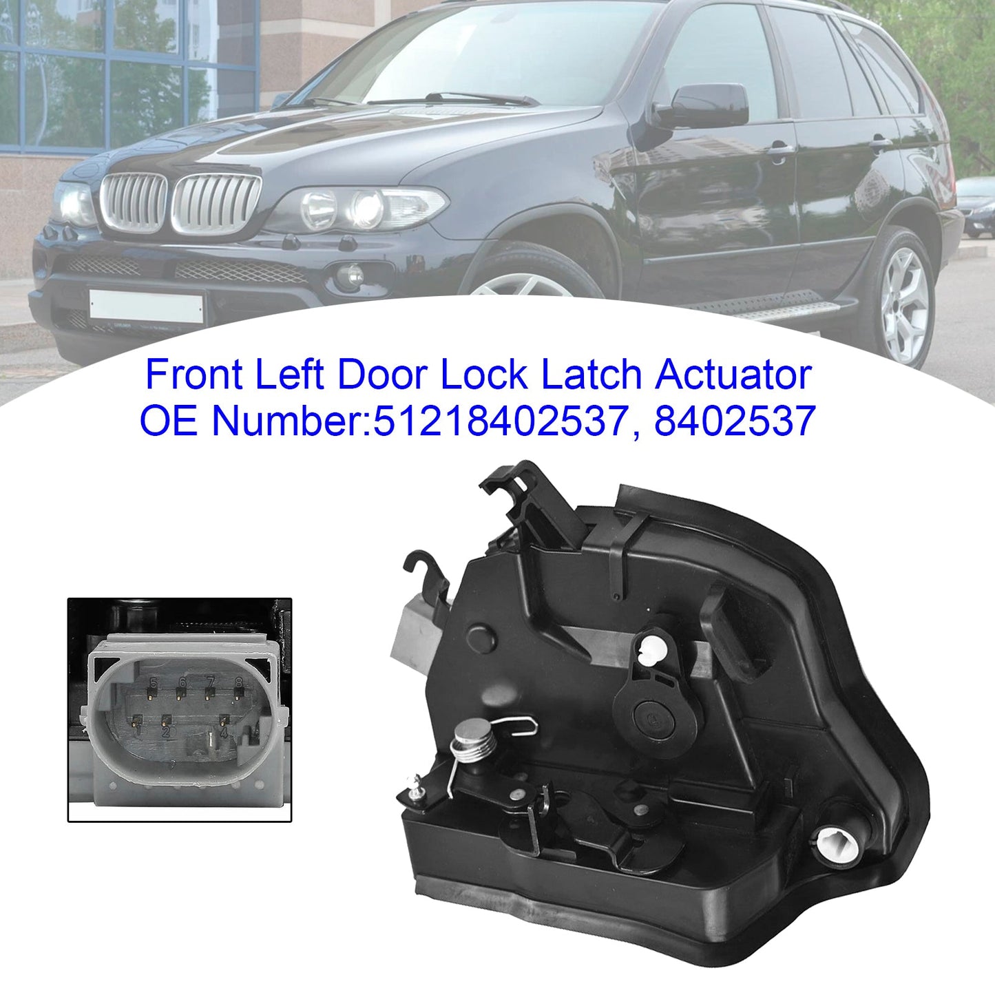 2000/01-2003/09 BMW X5 E53 4.4i 4398 ccm 210 KW 286 PS 51218402537 Front Left Door Lock Latch Catch Actuator