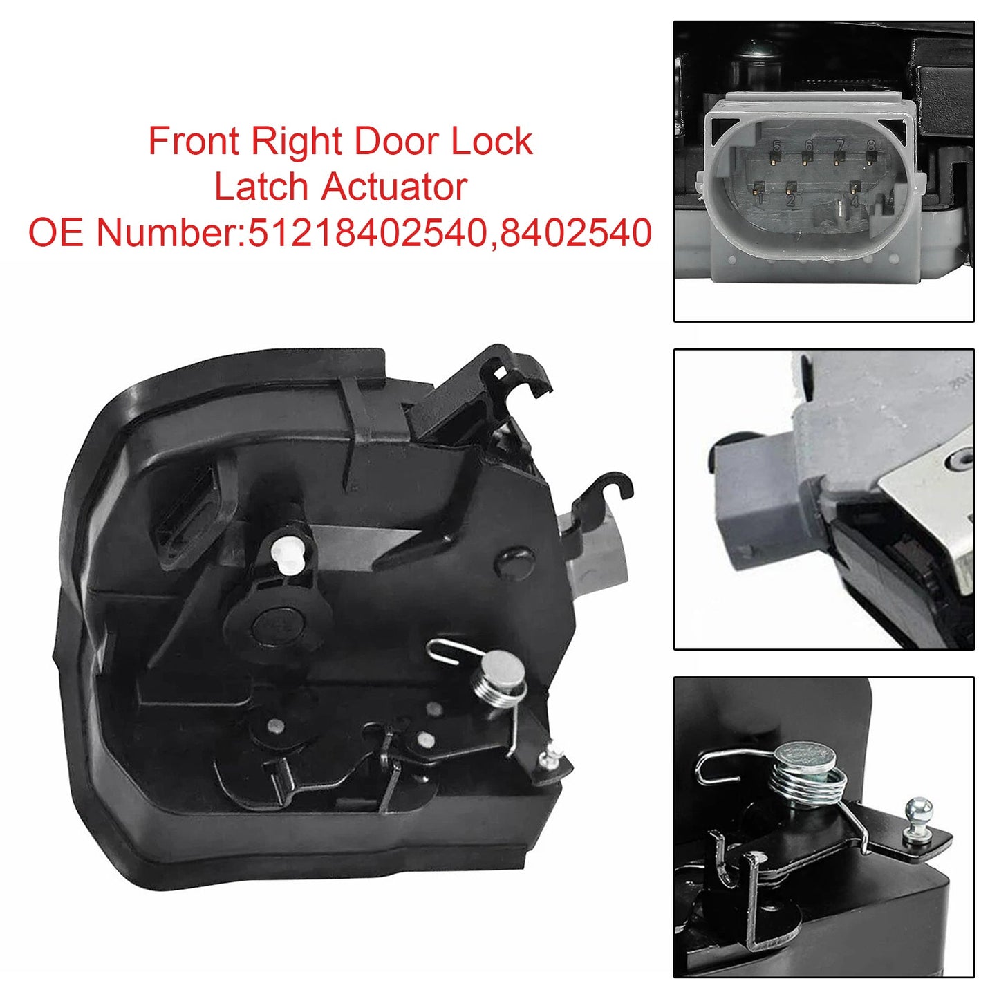 2003/10-2006/10 BMW X5 E53 4.4i 4398 ccm 235 KW 320 PS 51218402540 8402540 Front Right Door Lock Latch Catch Actuator