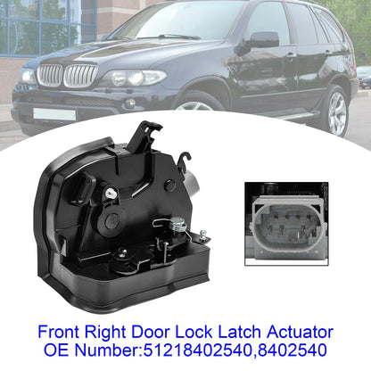 2004/04-2006/09 BMW X5 E53 4.8is 4799 ccm 265 KW 360 PS 51218402540 8402540 Front Right Door Lock Latch Catch Actuator