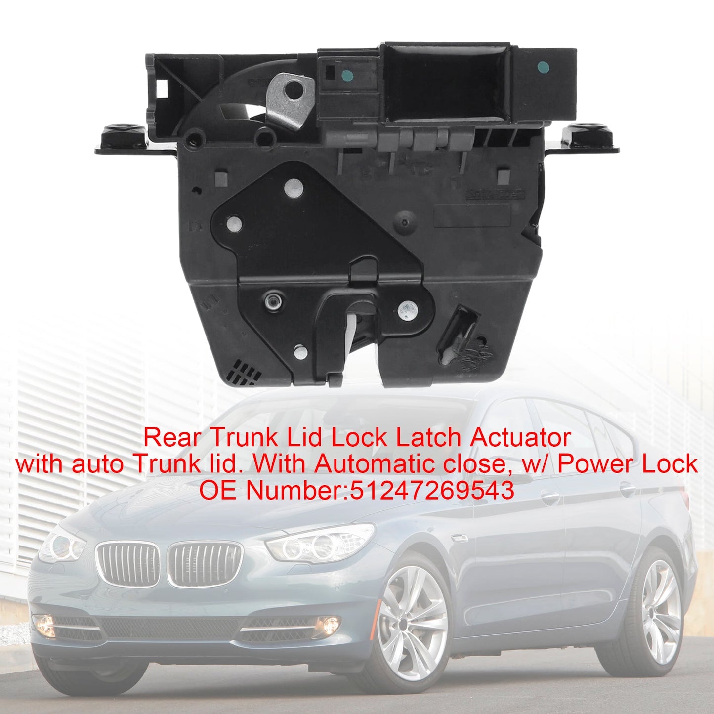 2011-2015 BMW 535i F07/F10 51247269543 Rear Trunk Lid Lock Latch Actuator
