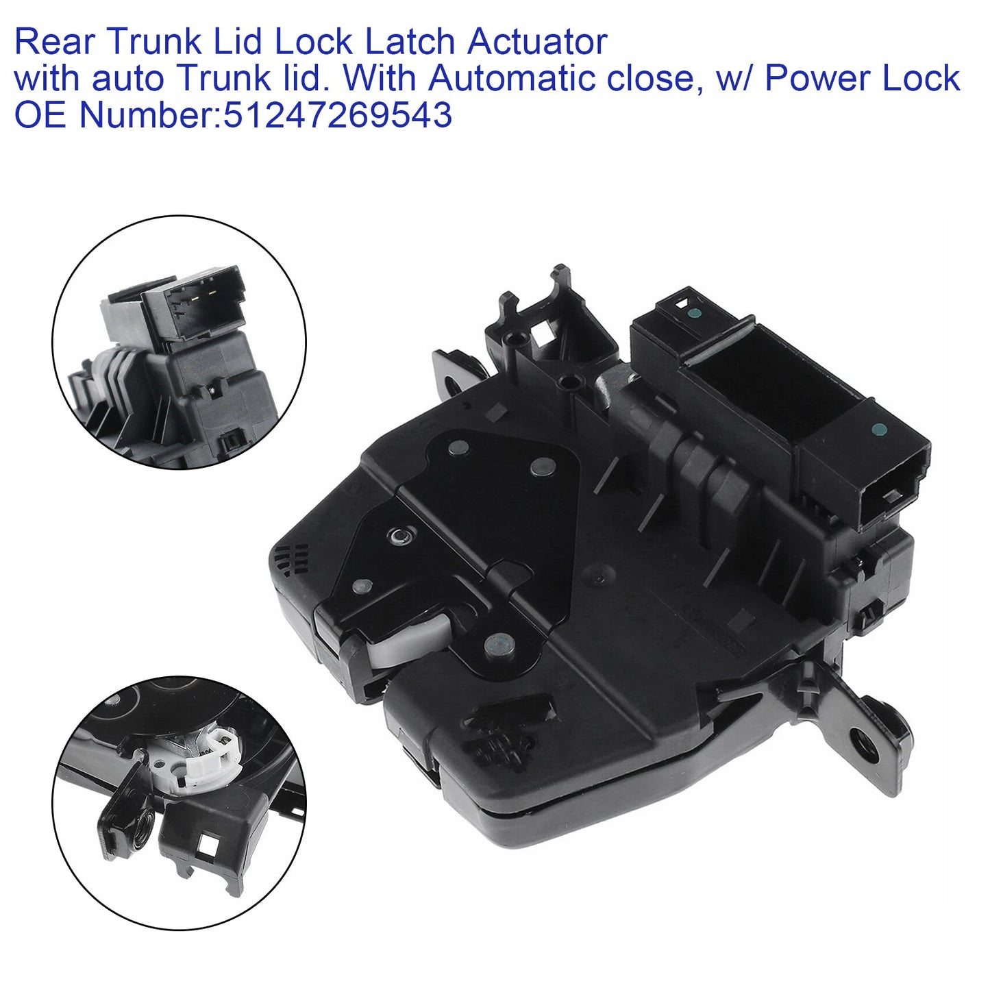 2012-2015 BMW 528i xDrive F10 51247269543 Rear Trunk Lid Lock Latch Actuator